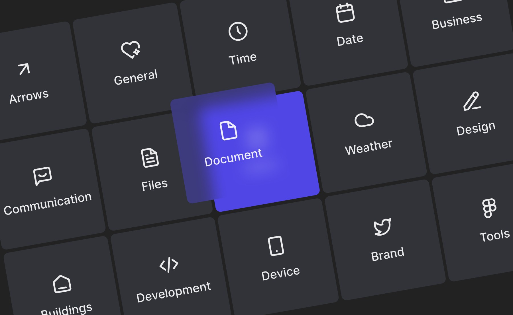 Popular icon categories from Sublima Icons including documents, business, communication, and general UI icons for Figma designers