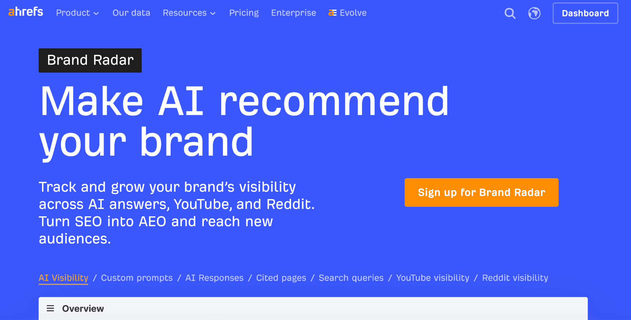 Ahrefs Brand Radar - Best for Teams Already Using Ahrefs