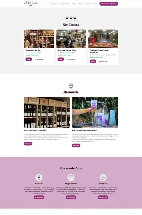 Capture d'écran d'un site web