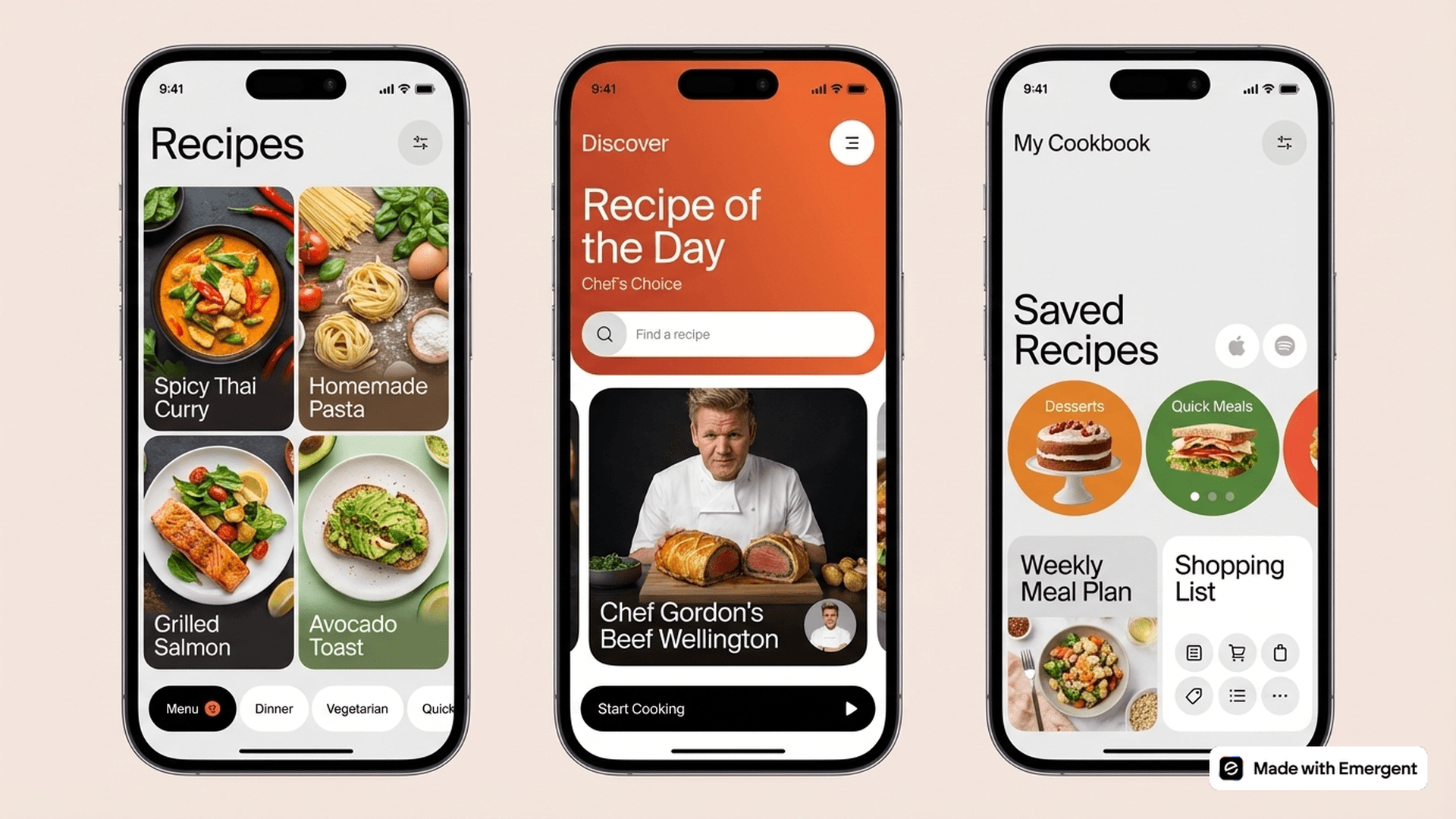 Cookbook Recipes App Made with Emergent