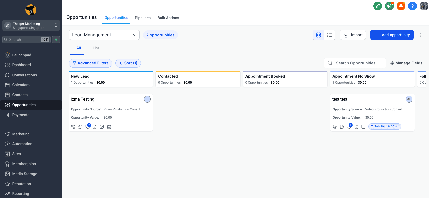 ThaigerGo CRM Demo Account