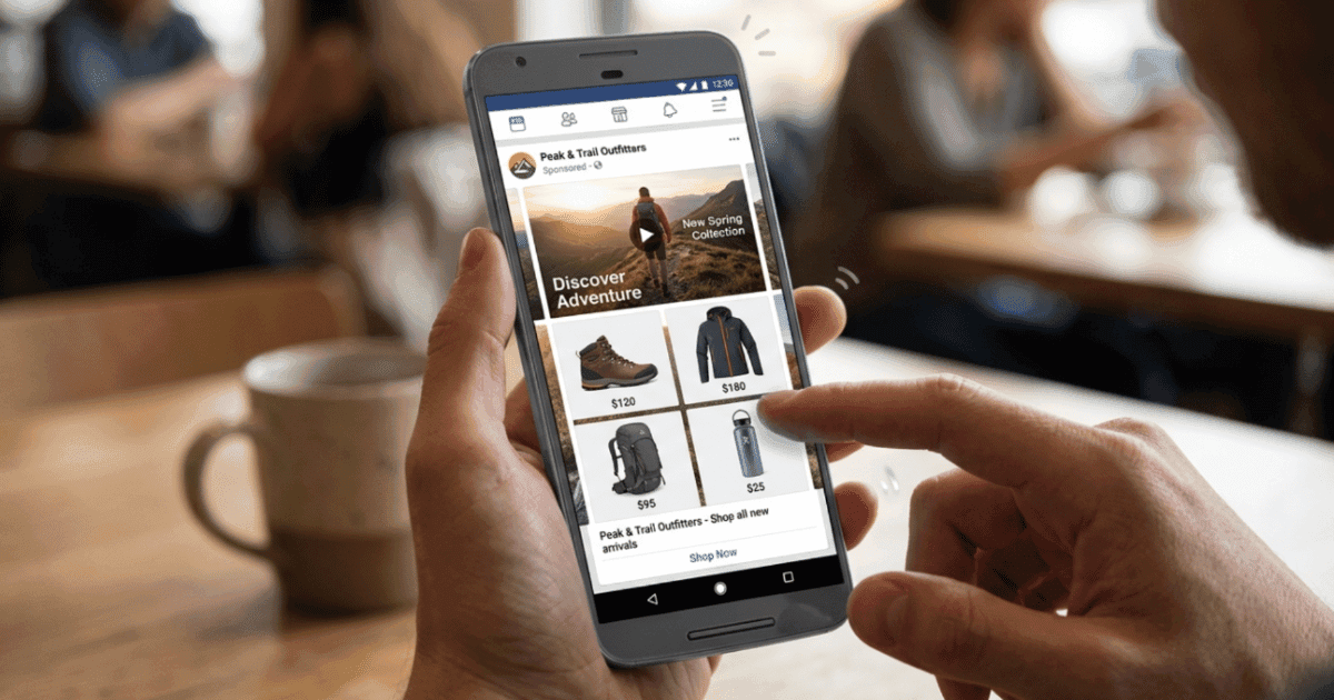 Collection ad format showing multiple products