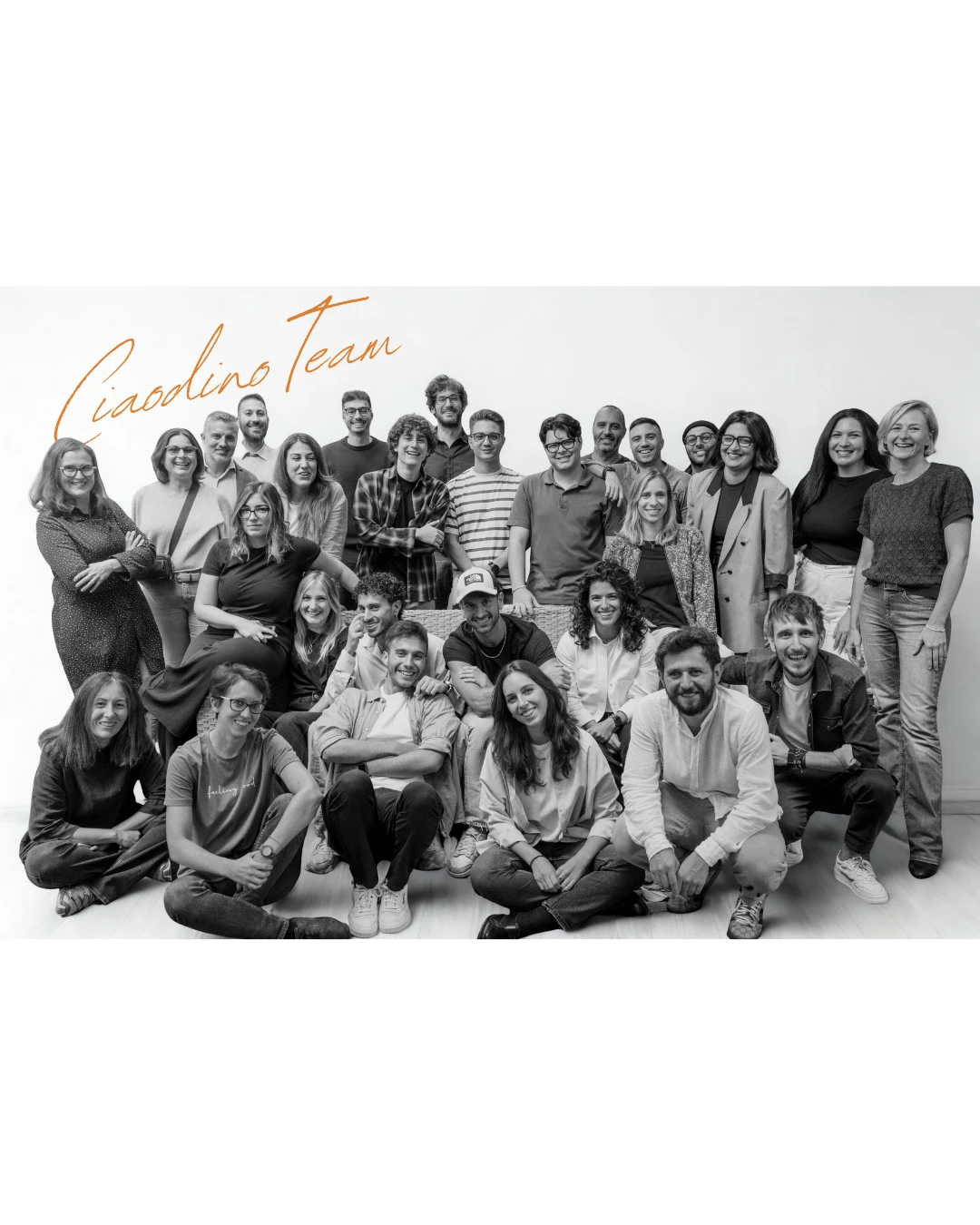 foto di gruppo del team di Ciaodino