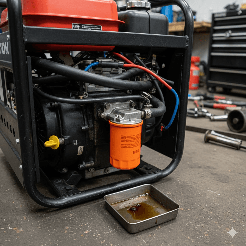 Generator oil filter