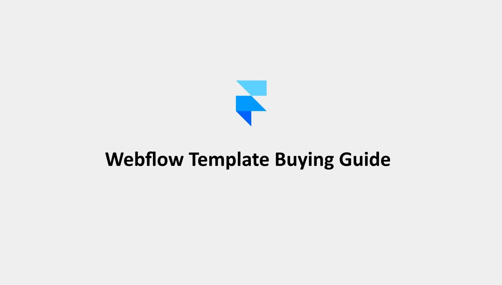 Webflow Template Buying Guide