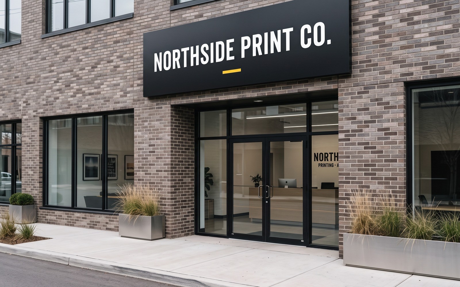 Custom signage produced by Northside Print Co.