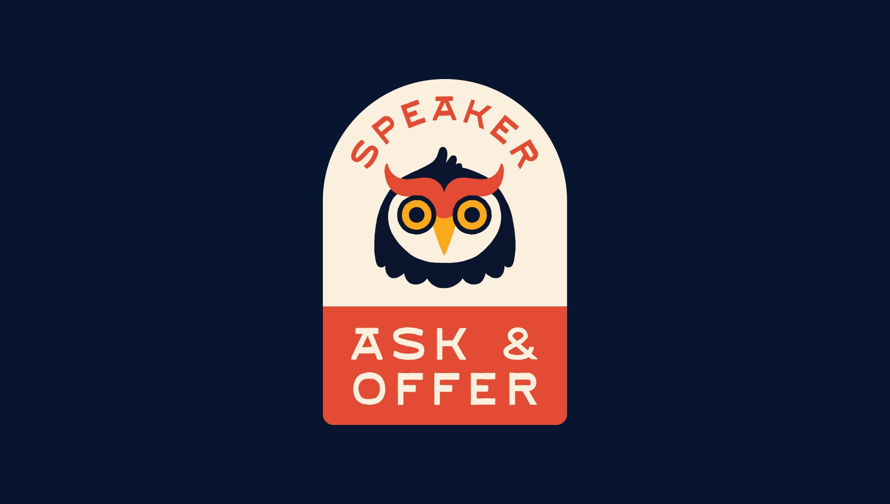 Image of the Ask & Offer Speaker sticker