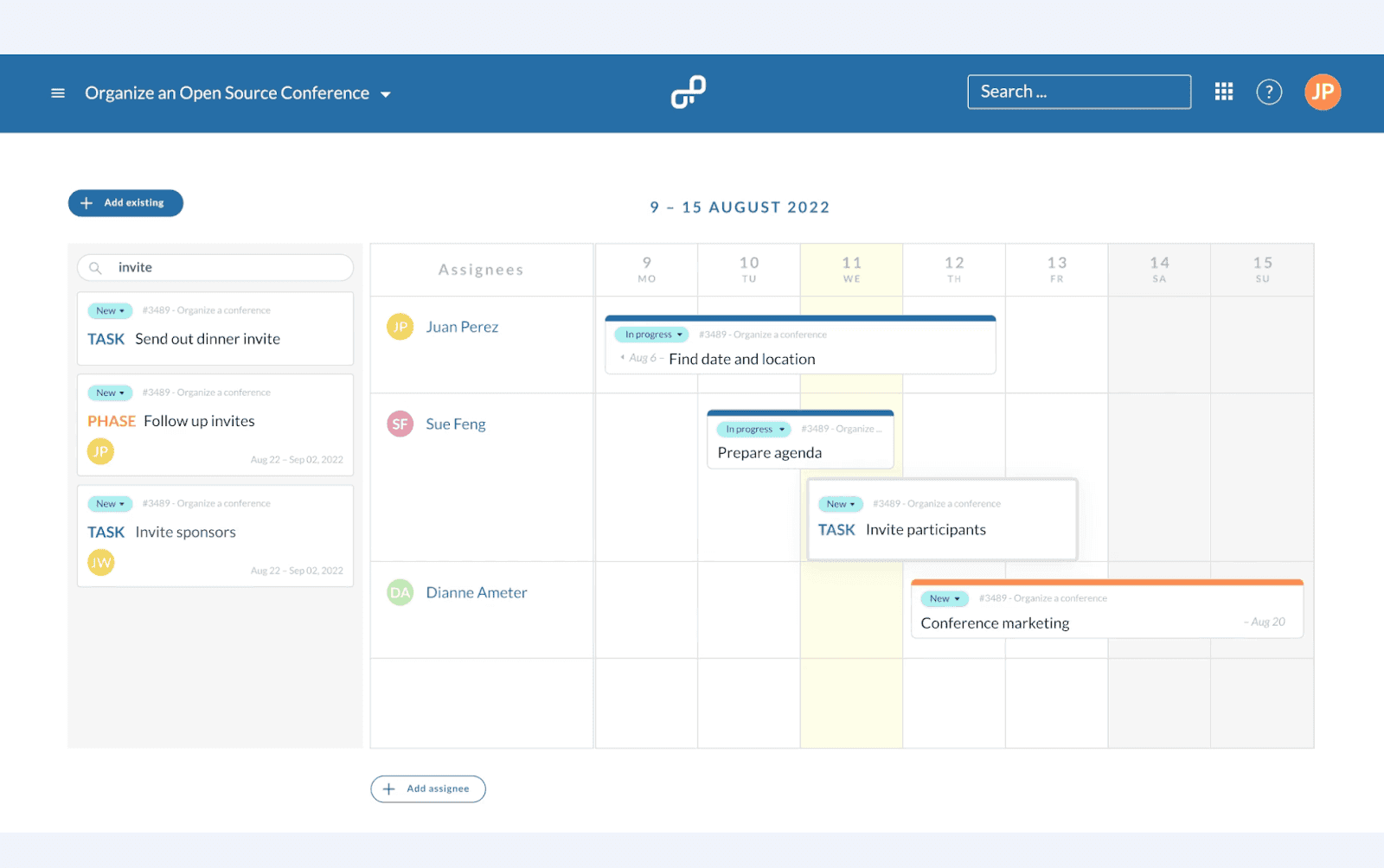 project management in OpenProject