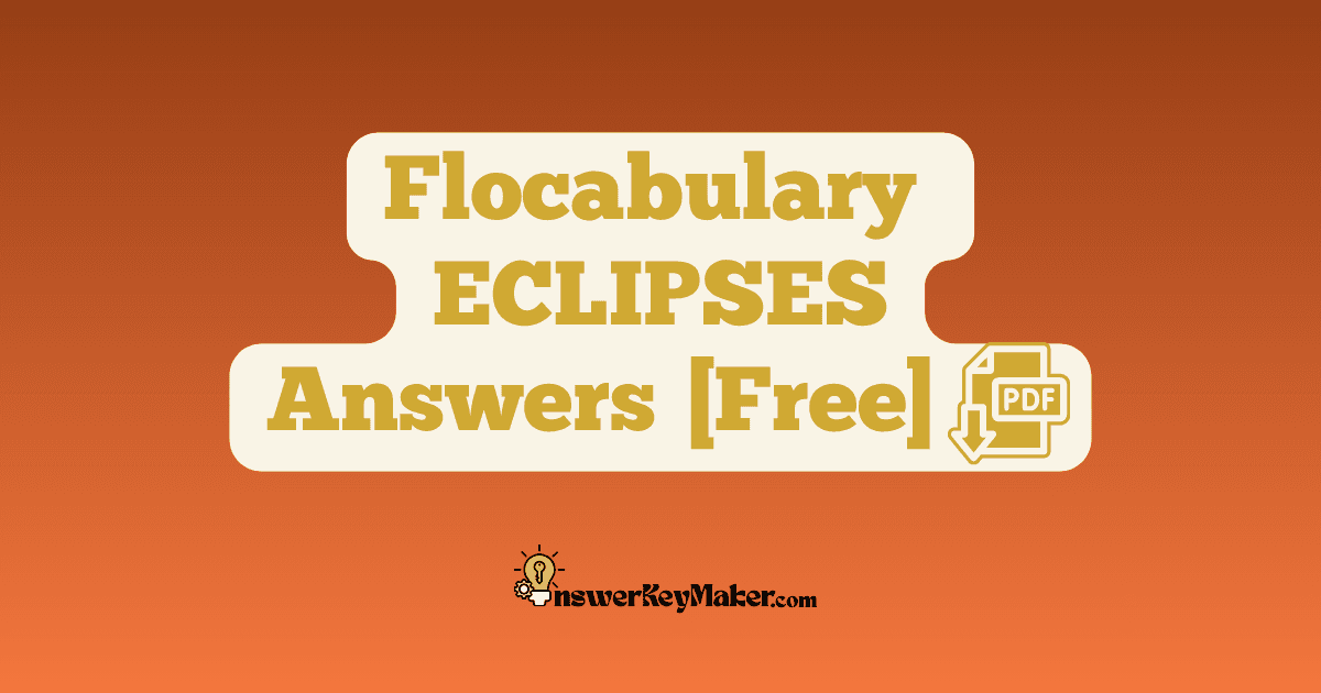 Flocabulary ECLIPSES Quiz Read & Respond Answer Key PDF