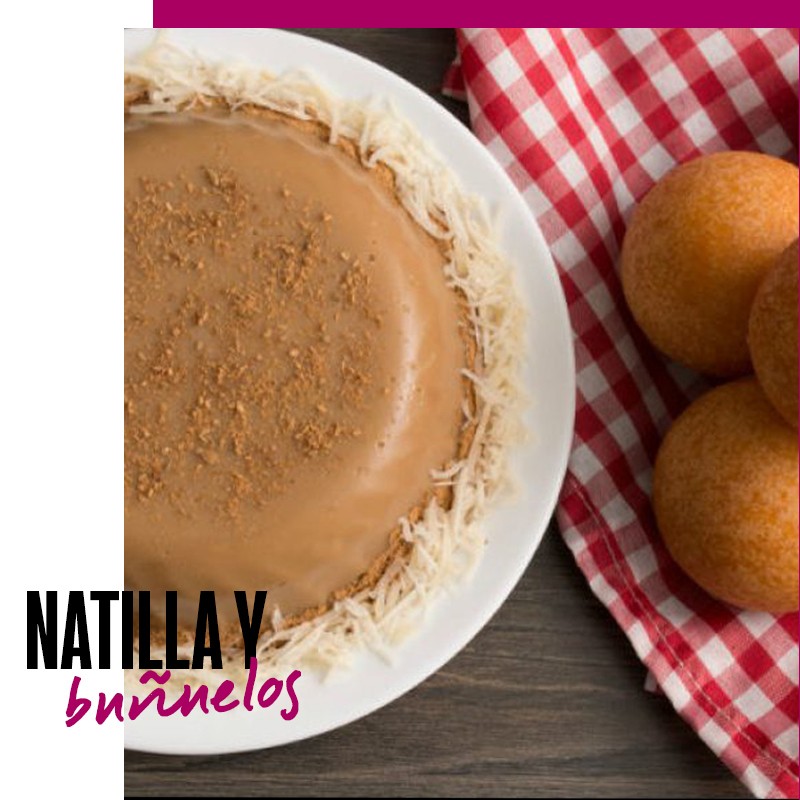Postre colombiano: Natilla y buñuelos | Fuente: Google Images