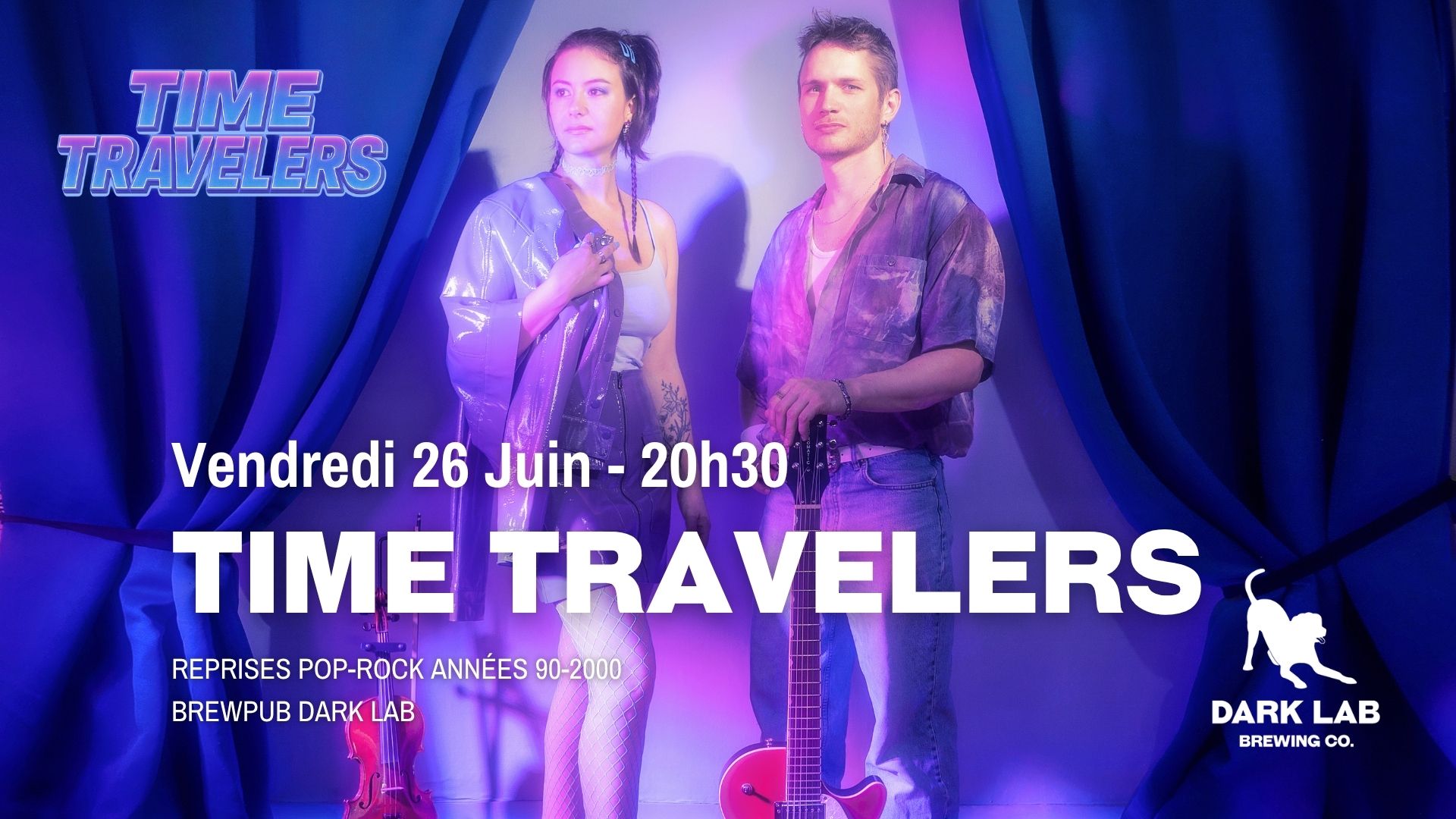 duo de musique un homme et une femme avec des tenues années 2000