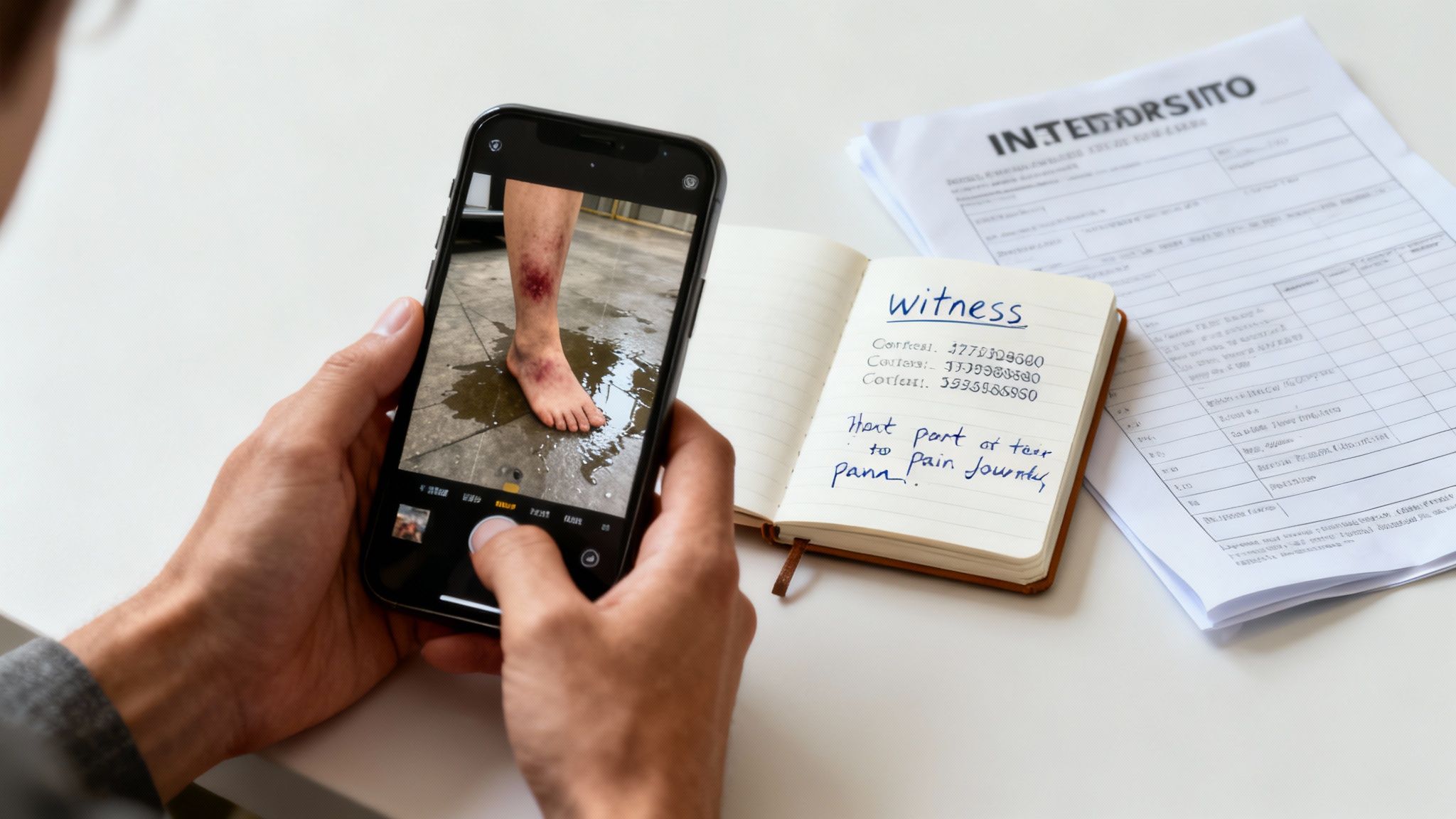 A person on the phone looking stressed while reviewing documents