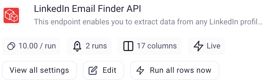 Run email enrichment