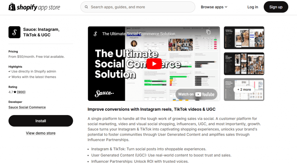 shopify app for ugc on tiktok