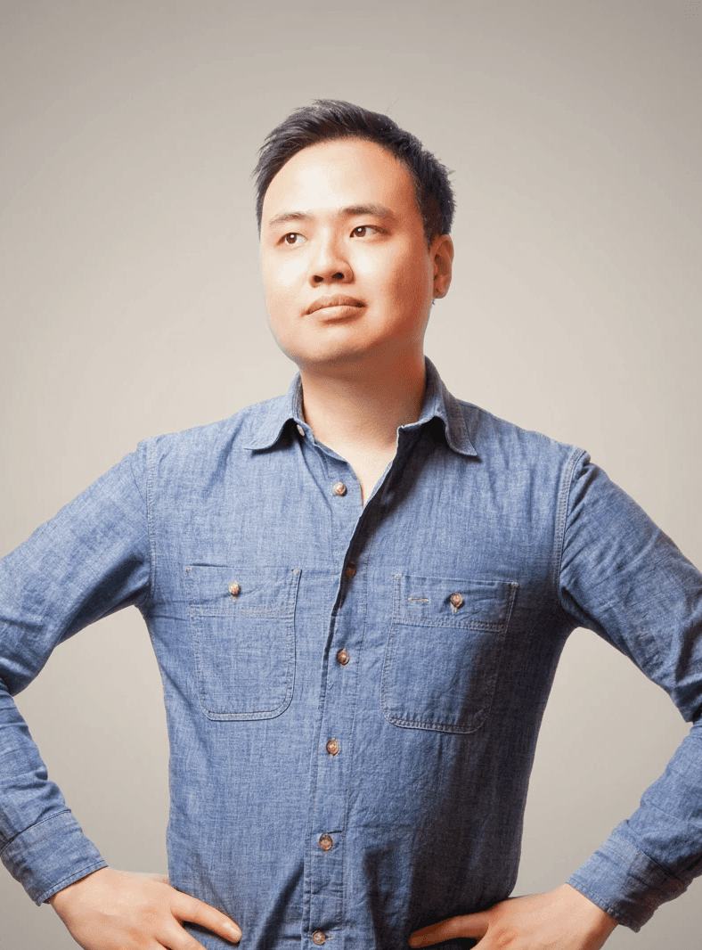 Male law clerk looking forward