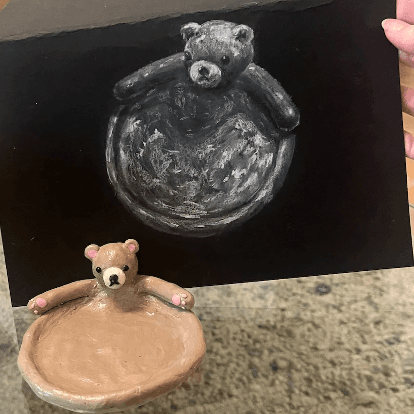 Woman with color palette