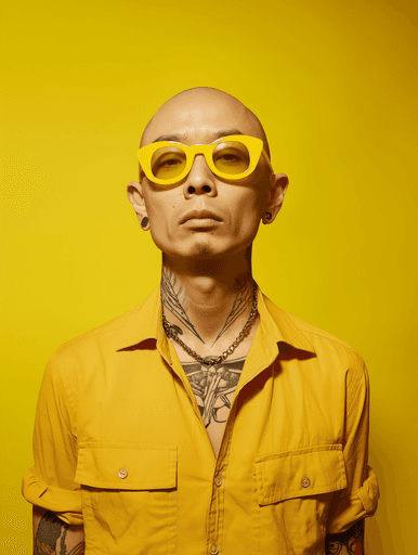 men with yellow glasses