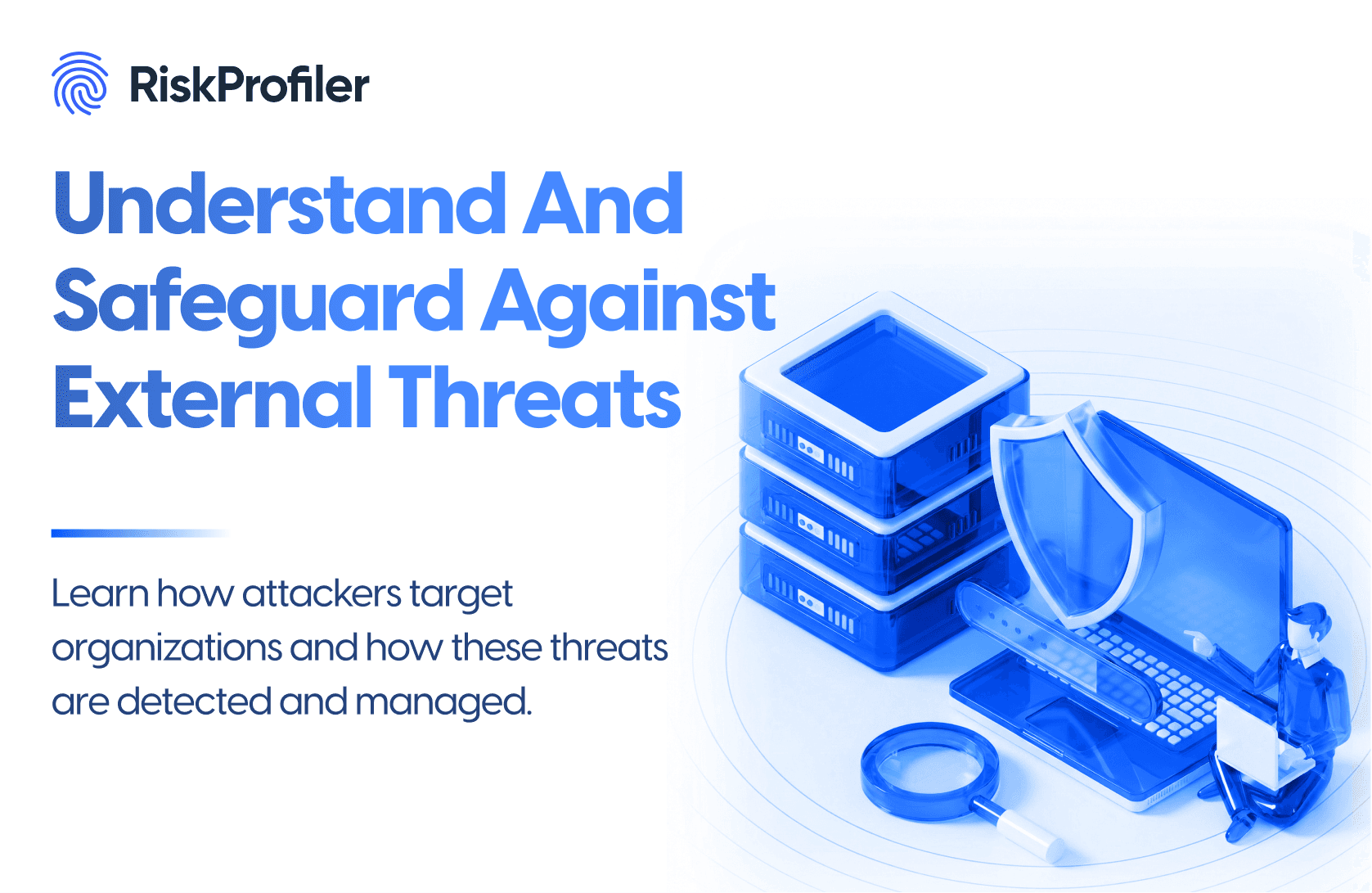 External cybersecurity threats illustration