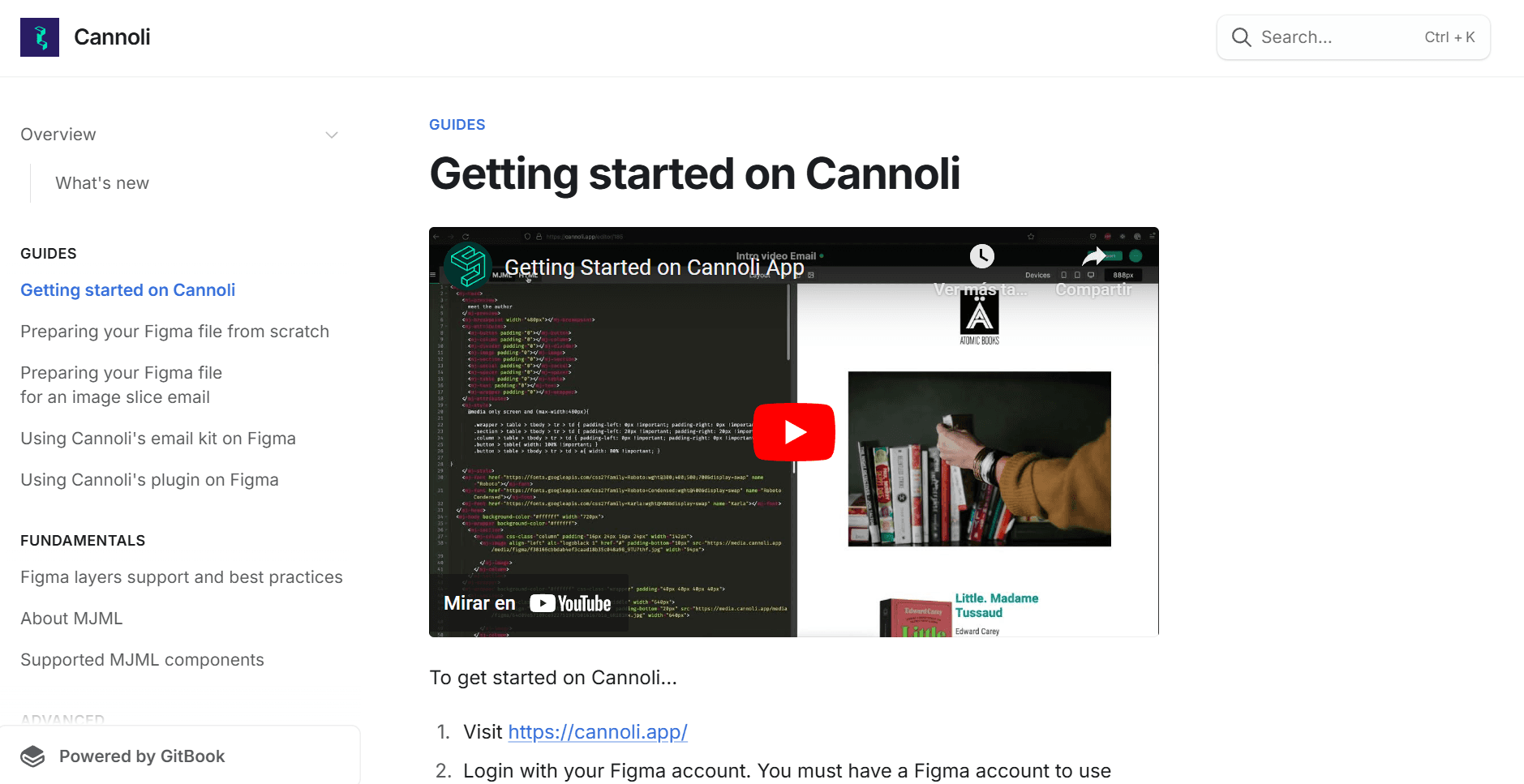 An image displaying the Cannoli documentation in Gitbook