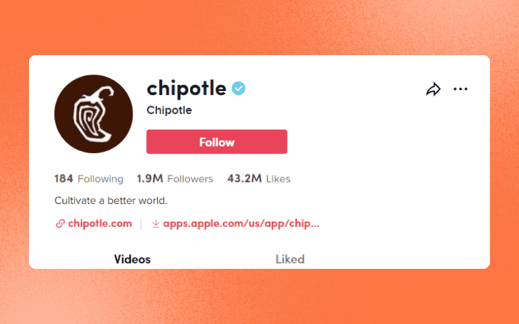 Chipotle tiktok account