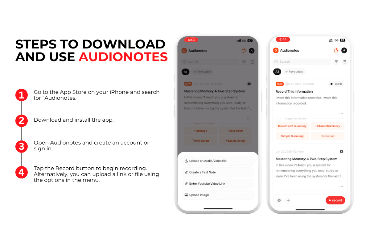 Steps to Download and Use Audionotes