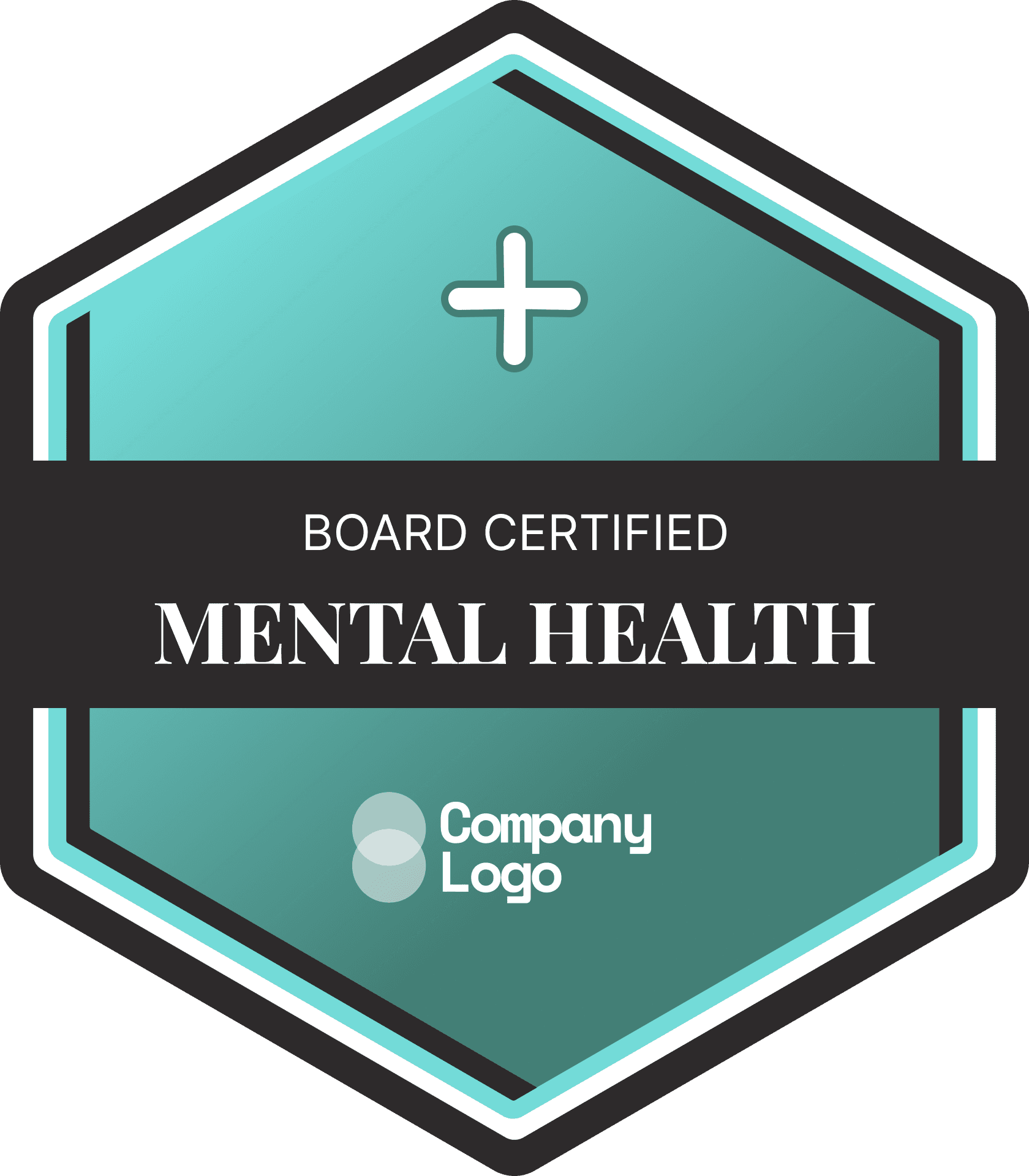 Wauld - Modern and flexible teal course completion badge template