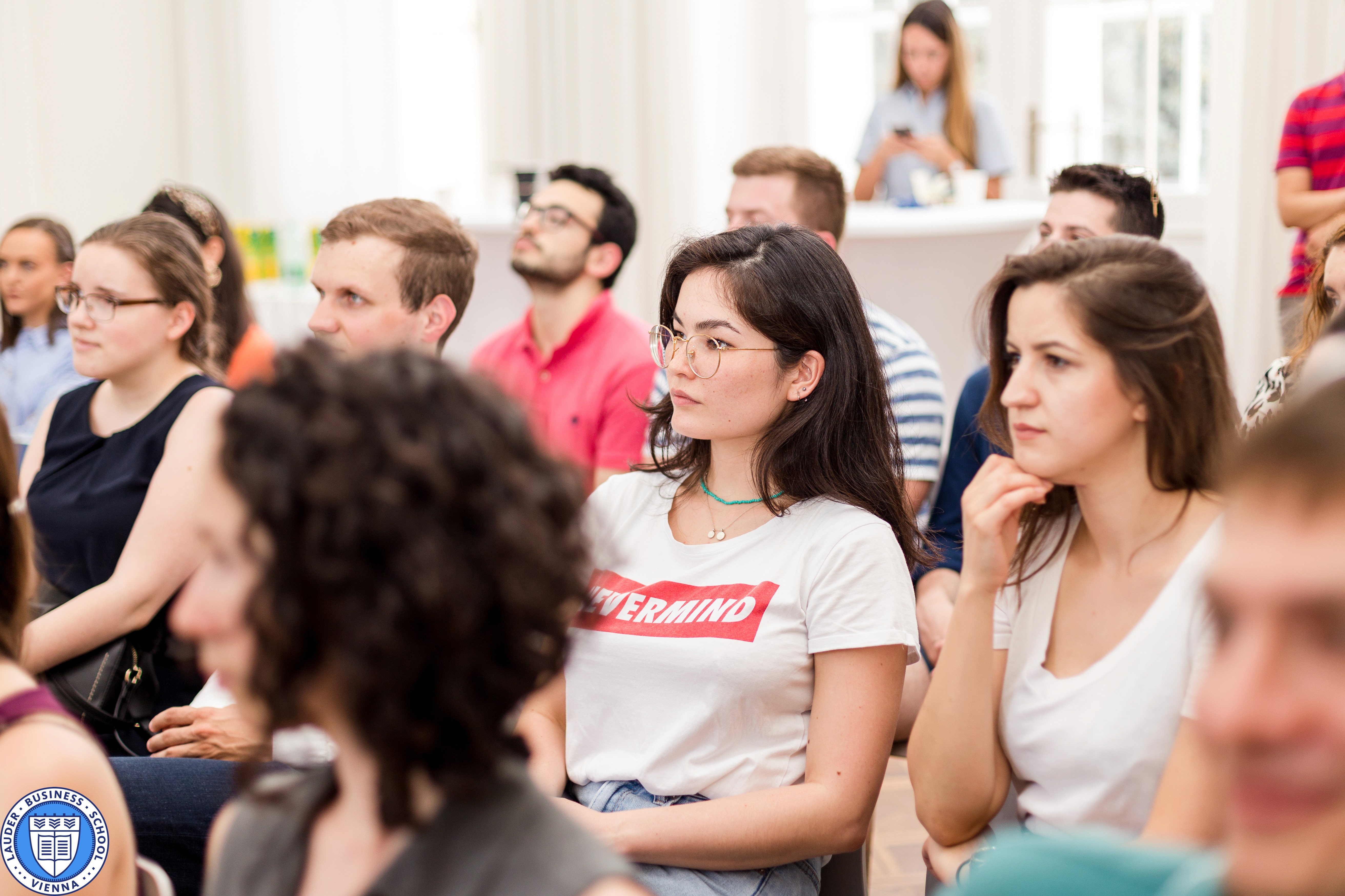 LBS students listening to EO of Austrian Airlines , Dr. Alexis von Hoensbroech