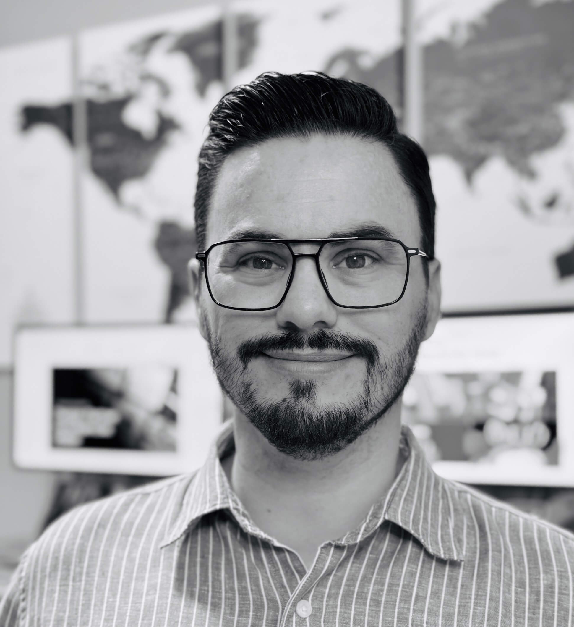 Portrait of man looking to the right