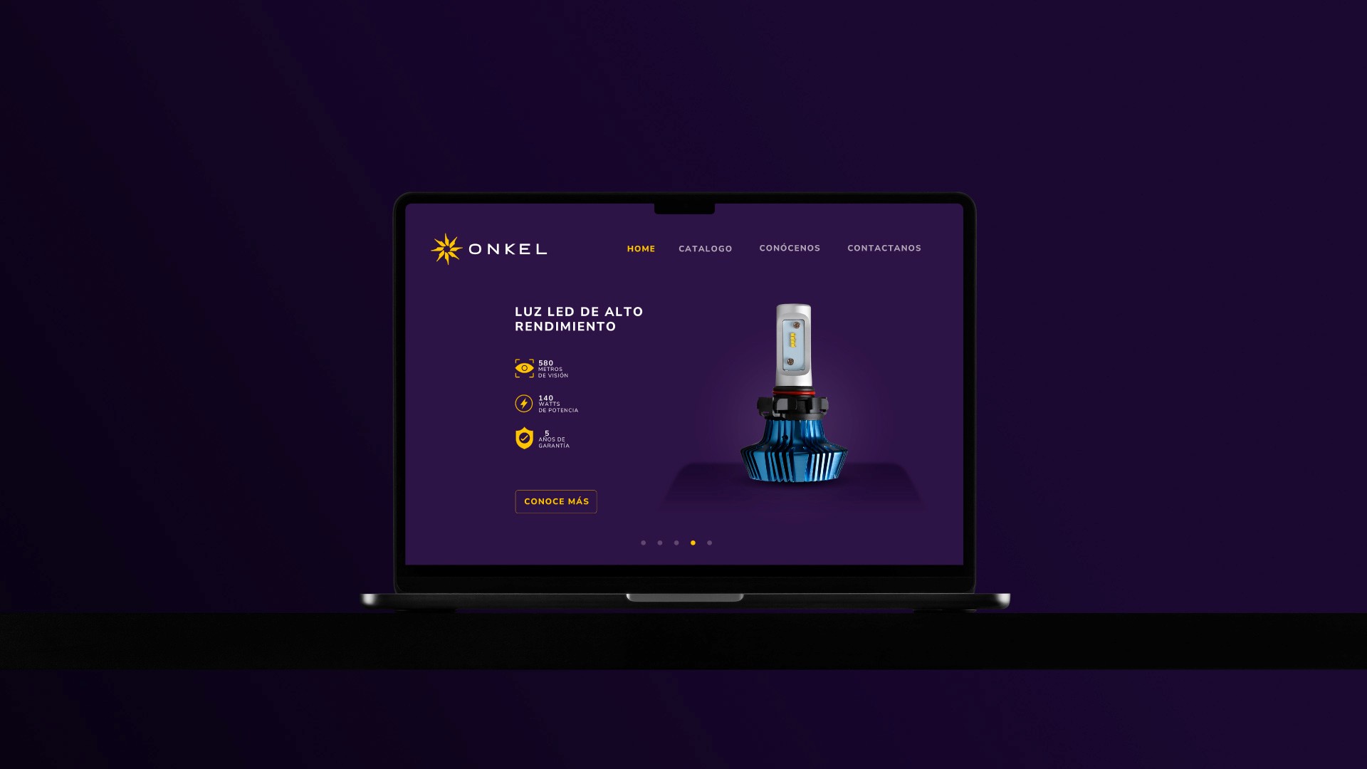 Diseño gráfico para Onkel, identidad visual de marca de luces automotrices – Lagom Studio Chile.