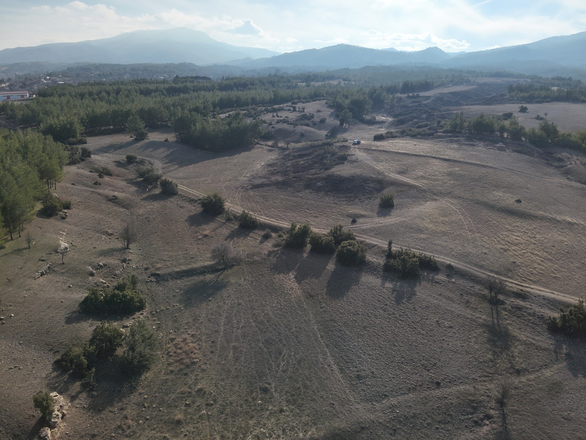 Aerial view of Karatay Solar Power Plant.