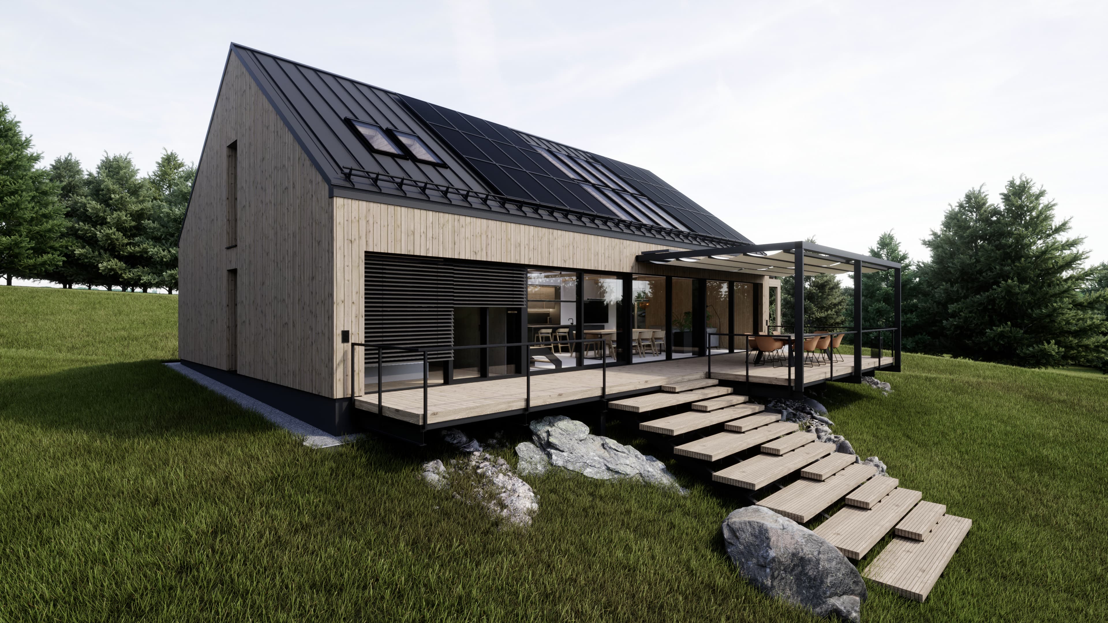 modern barn house