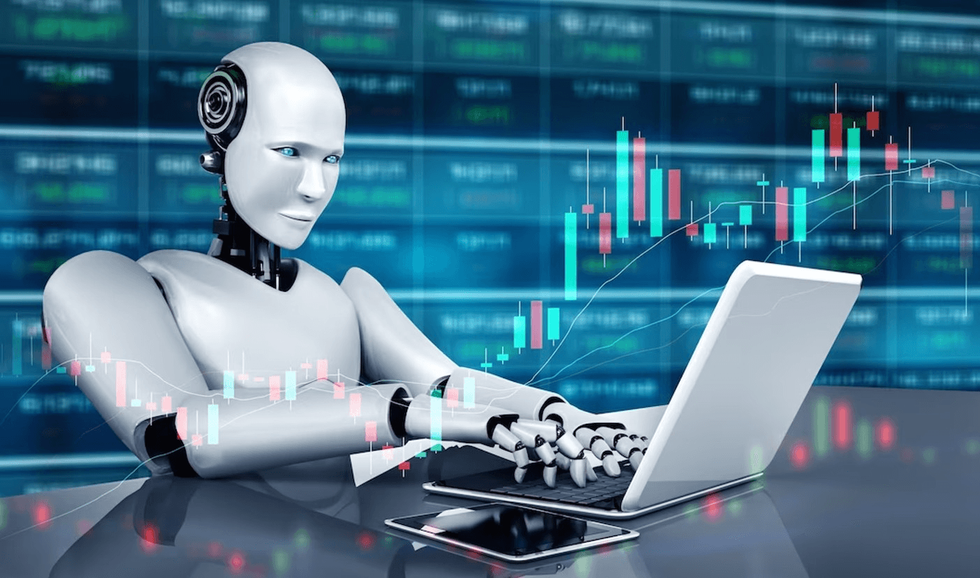  Robot trading stocks on a laptop - Best AI Crypto Trading Bots 