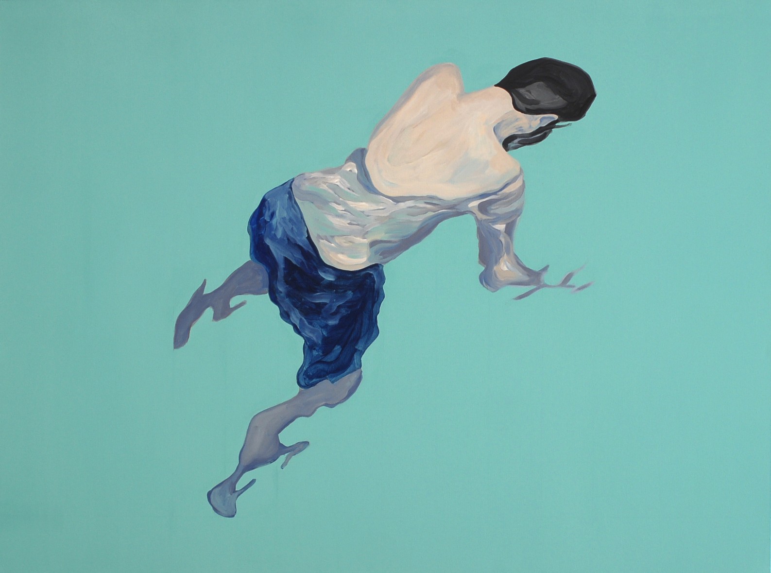 Flottant n°13, Acrylique sur toile, 130 x 97 cm, 2021