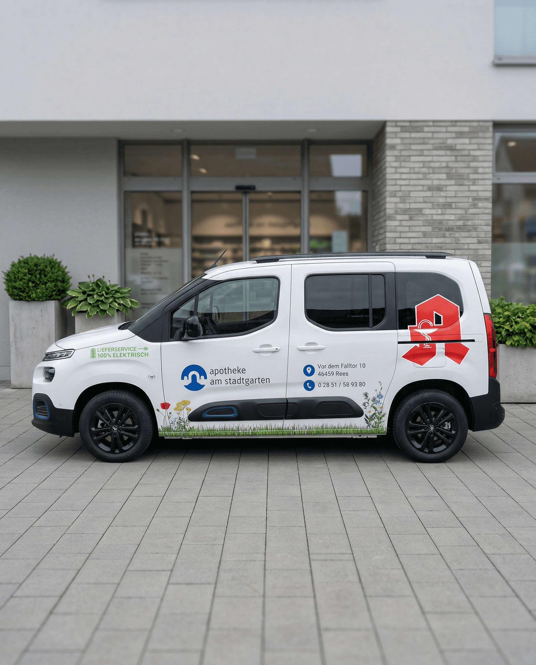 Fahrzeugfolierung Rees – CI-konformes Flottenlayout auf Firmenwagen.