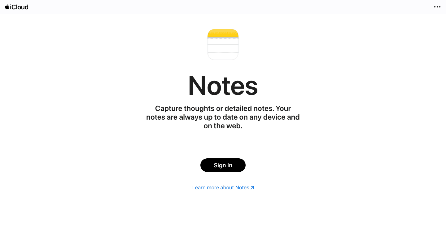 Apple Notes app screenshot