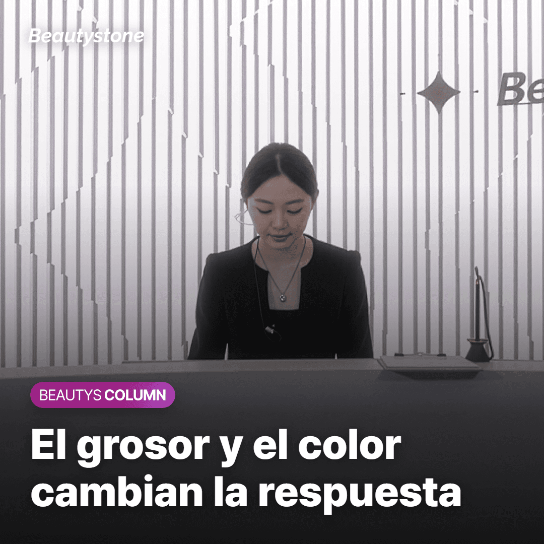 El grosor y el color cambian la respuesta