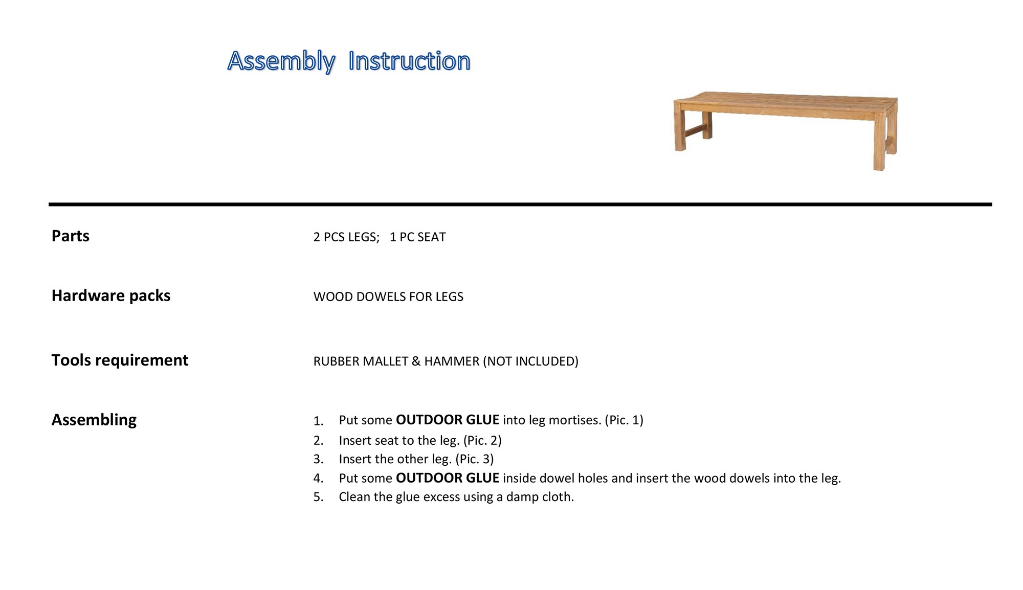 assembly instruction