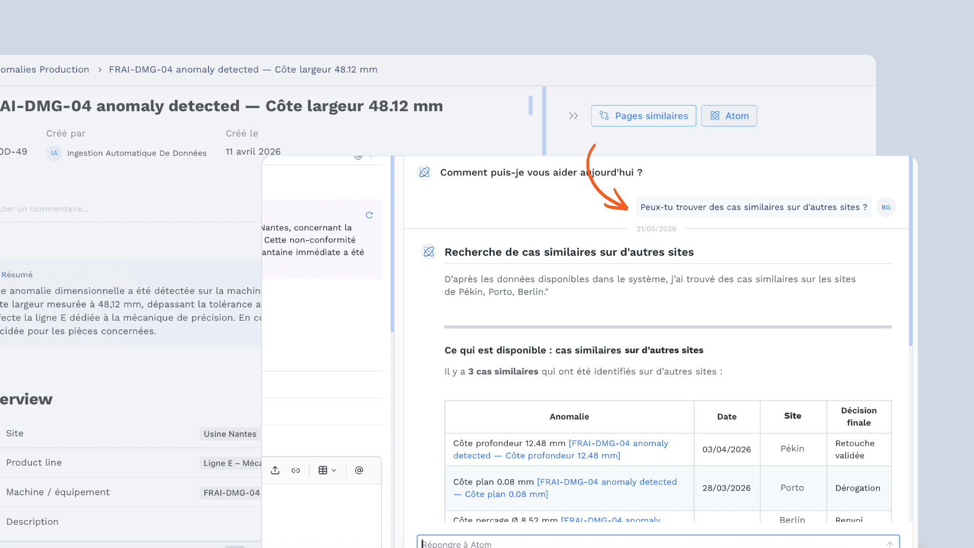 prise en charge des documents, images, PDF, directement dans les déclarations de non conformités