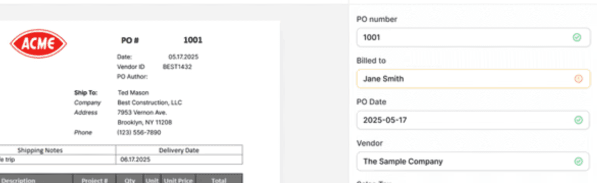 Example of targeted validation.