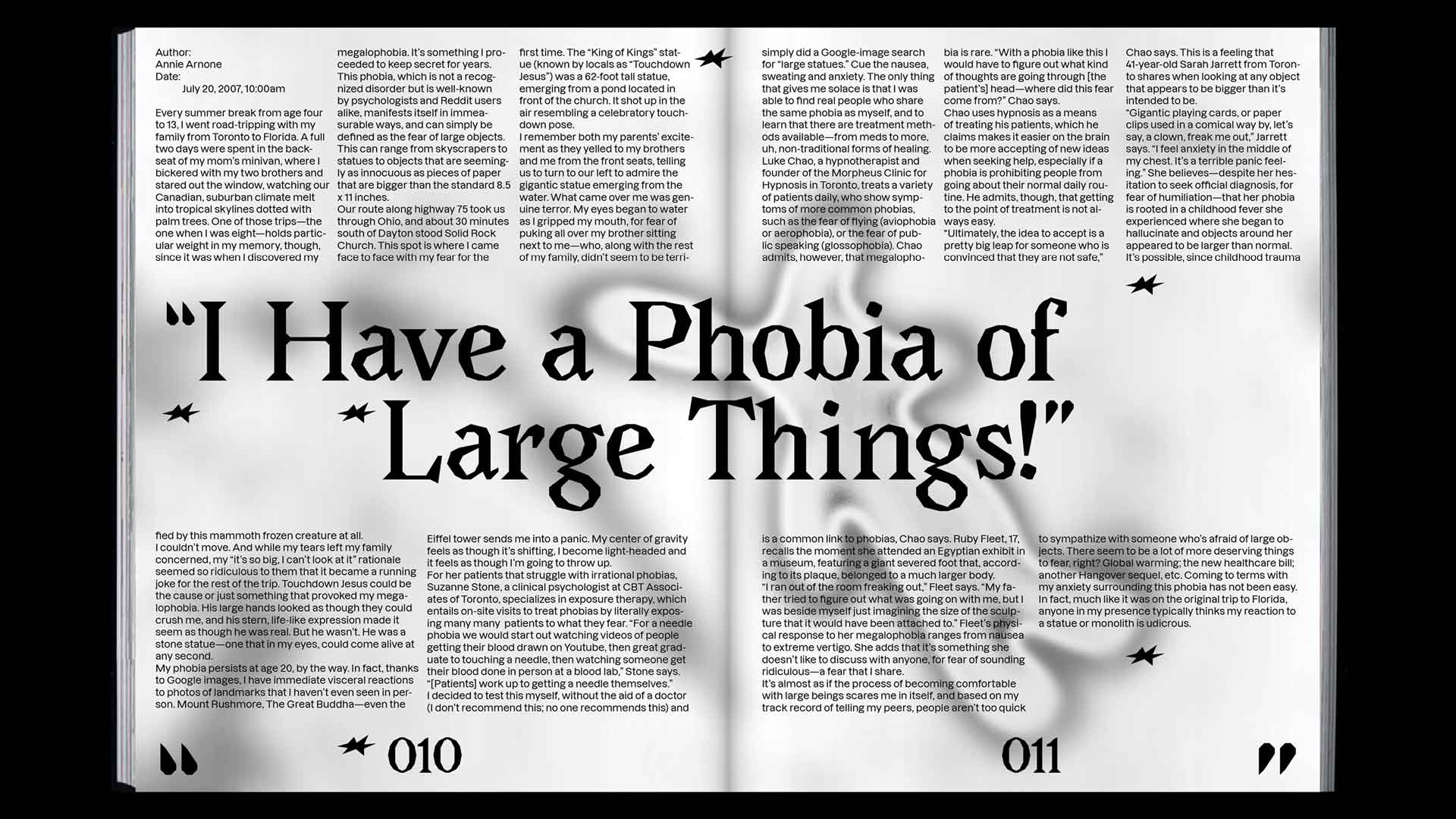 Shukang Yu Fear Magazine layout