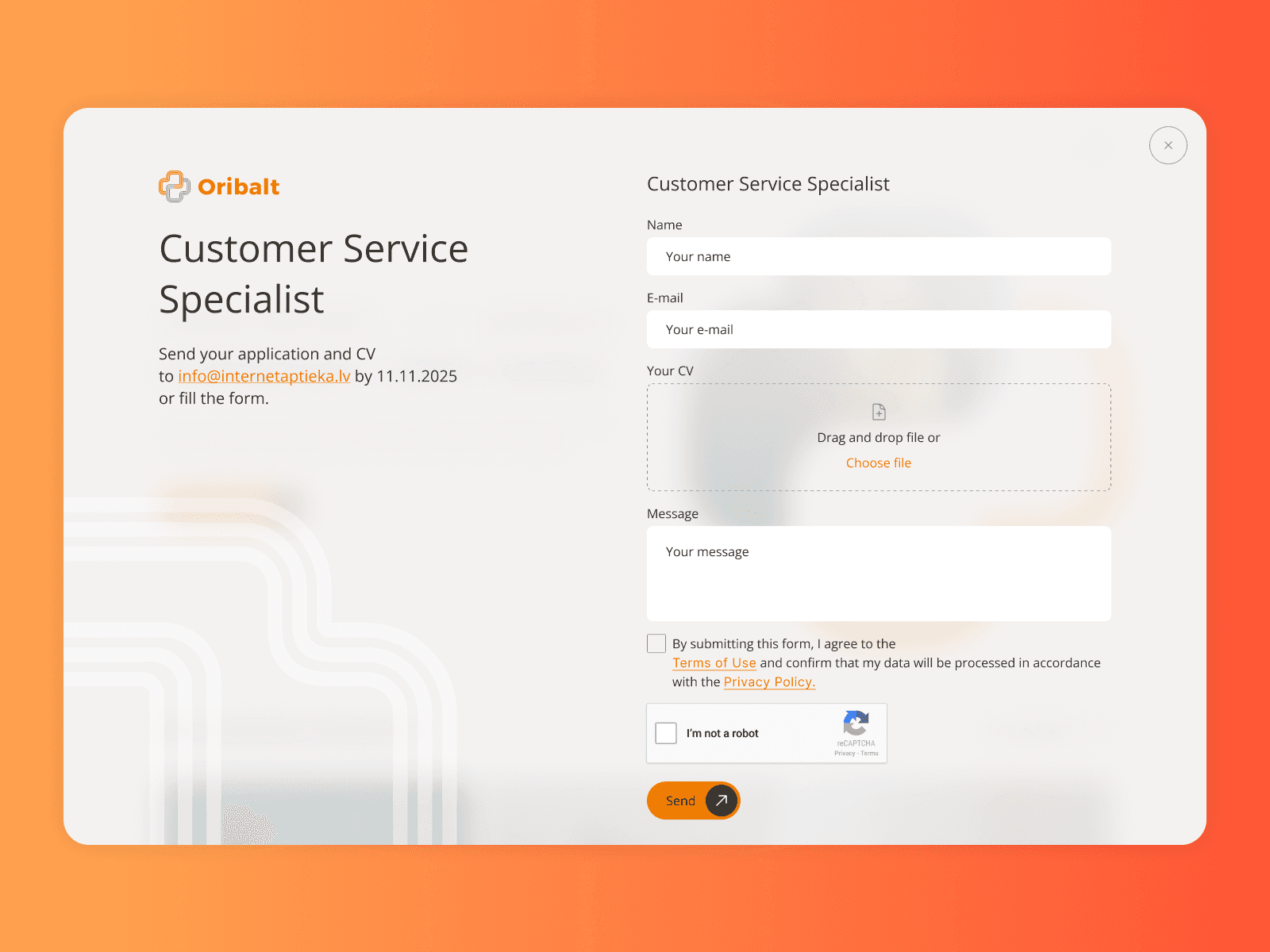 Oribalt UI/UX design - luut.design