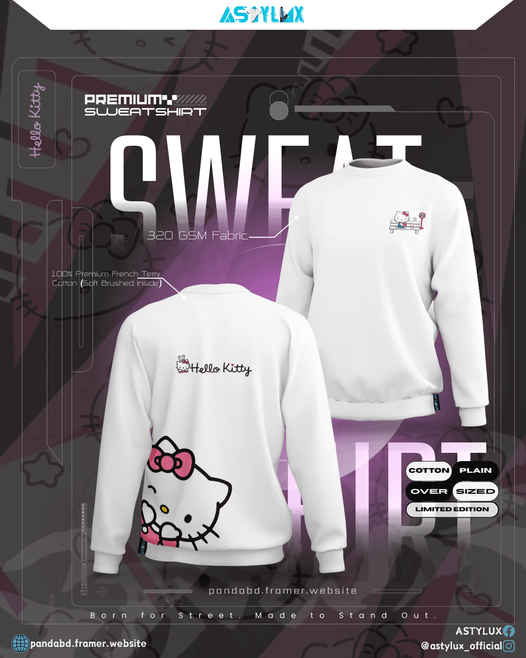 Pink Harmony Bloom - Limited Edition Hello Kitty Inspired Sweatshirt