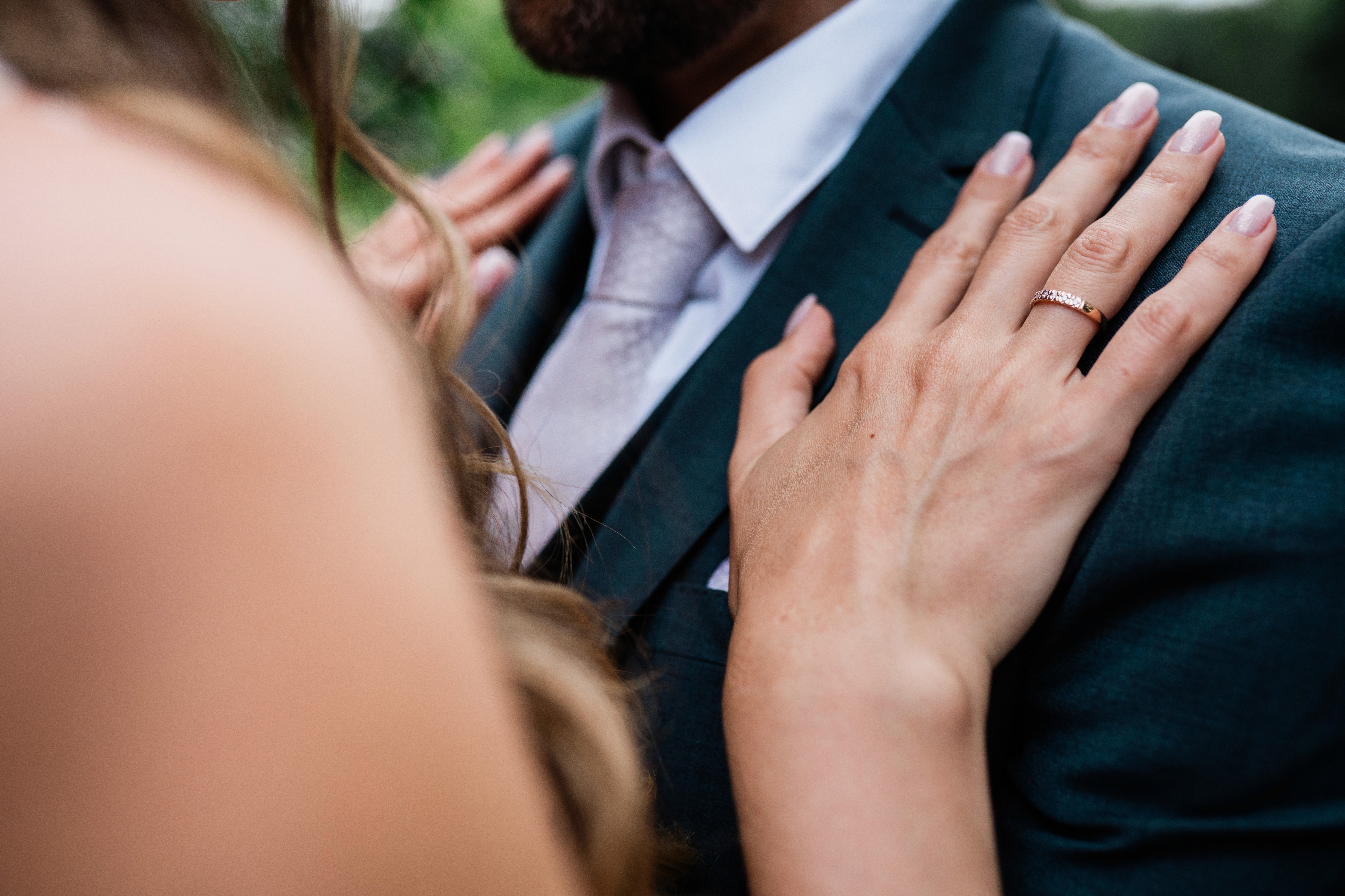 beautiful married couple outdoor