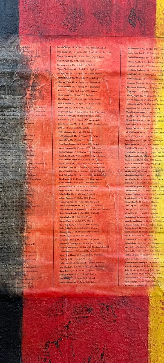 Say Their Names, 2020. Mixed media on paper. by Barbara Walker.