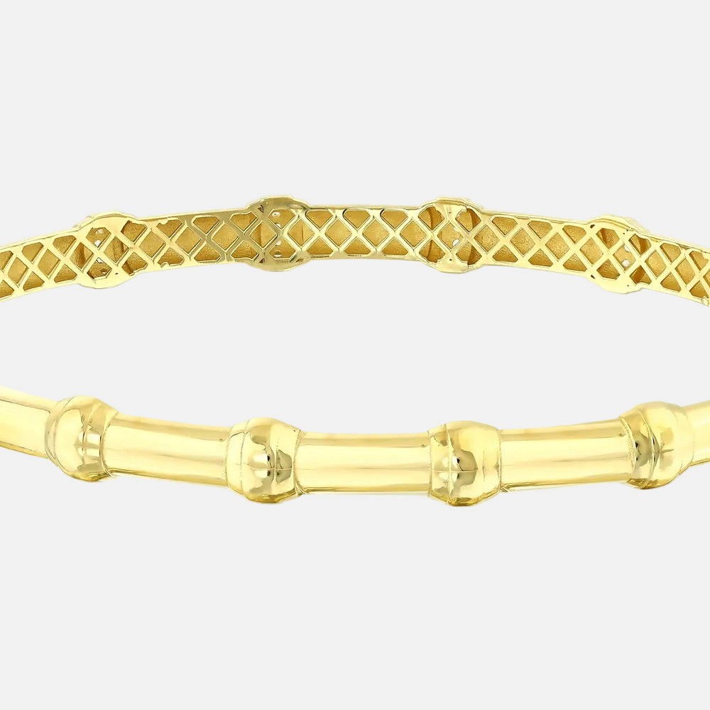 Assos 14 Ayar Altın Tasarım Kelepçe Bilezik ABLZ0369-Y-1064