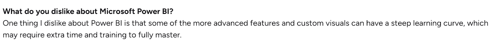 Review of Power BI steep learning curve