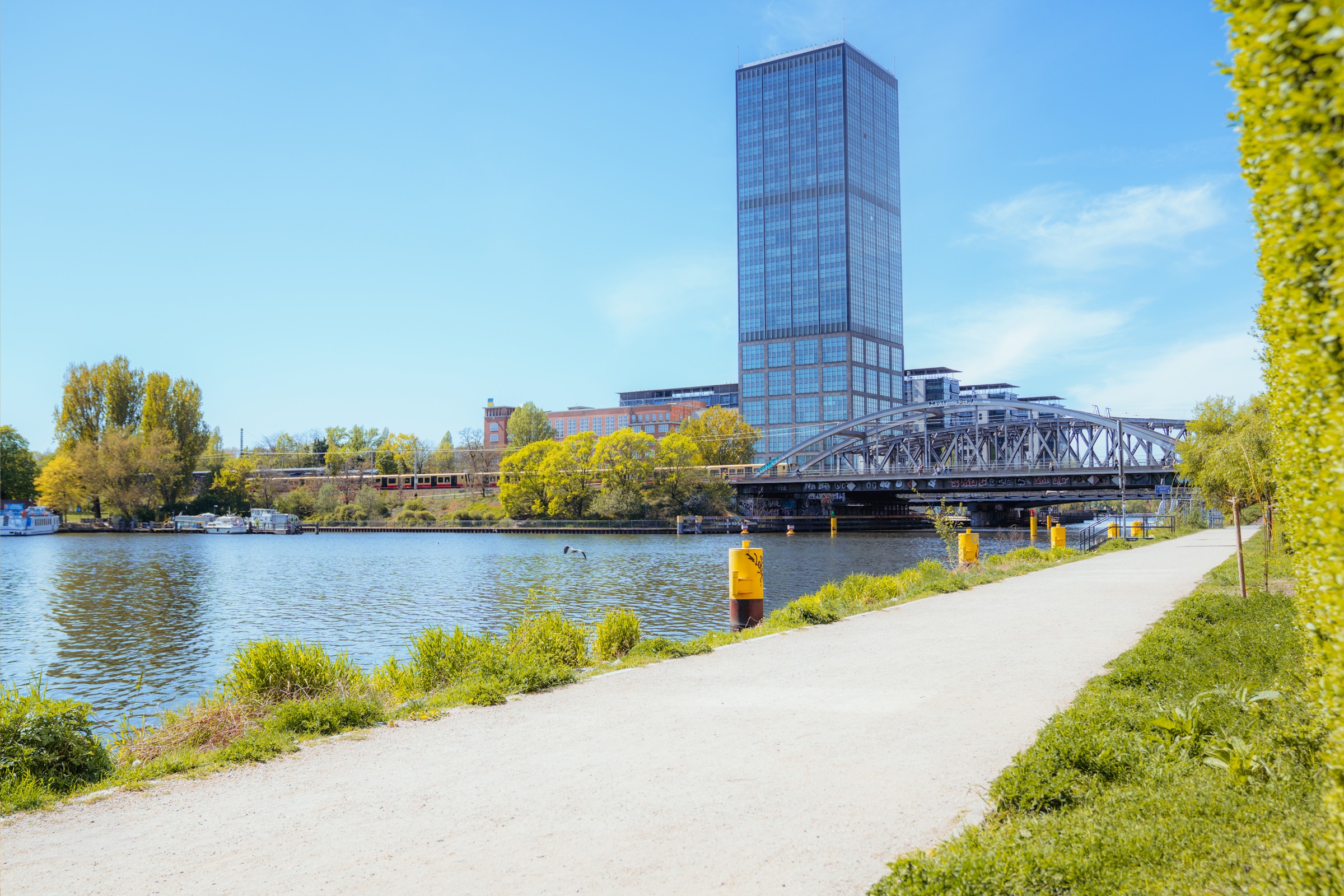 Immobilienfotografie, Alt-Stralau, Treptower Park, Spree, Elsenbrücke