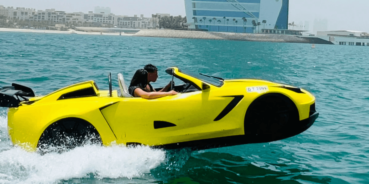 jet car rented at Ride in Dubai - photo from Google review 5 stars