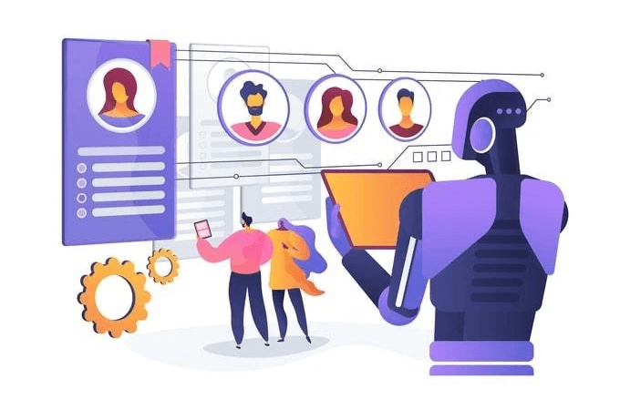AI technology assisting in the hiring process for a company.