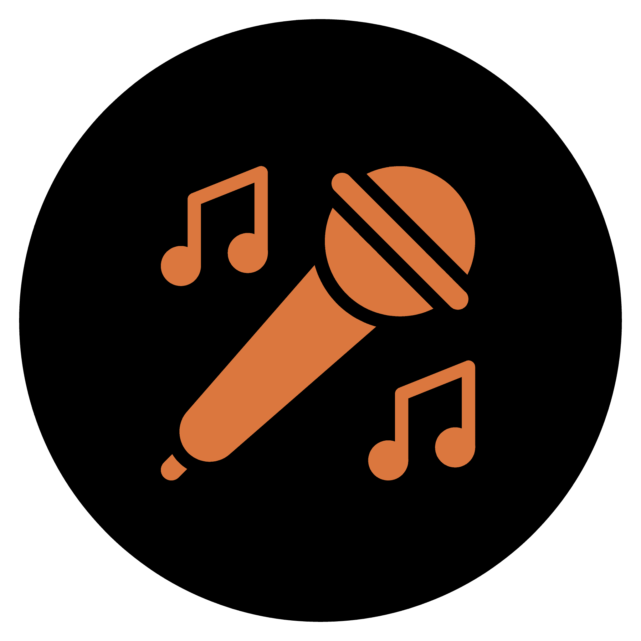 music note and mic icon